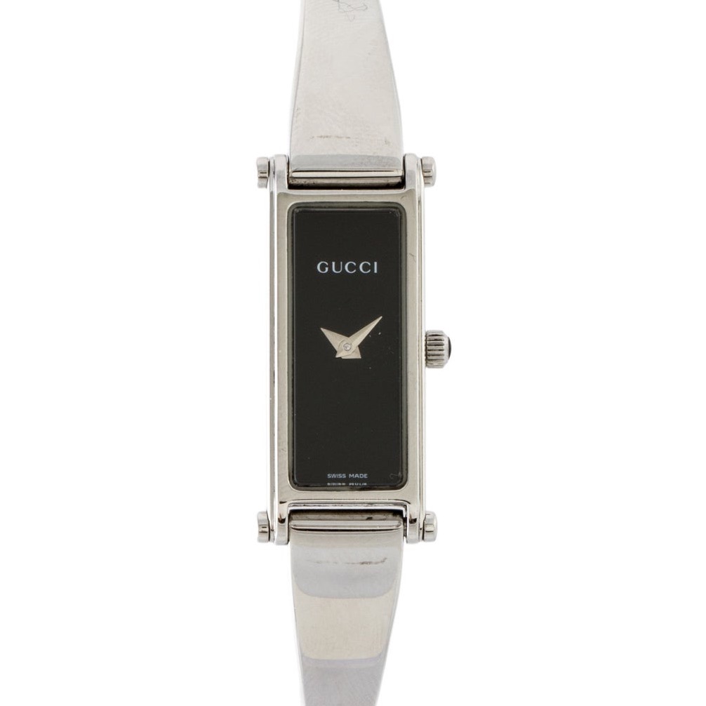 Gucci Black Dial Silver Band Watch 1500 Series 475$